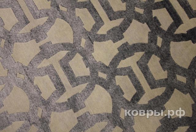 ковер ручной работы Индийский ковер ручной работы из шелка и шерсти 3.96x3 — фото 3