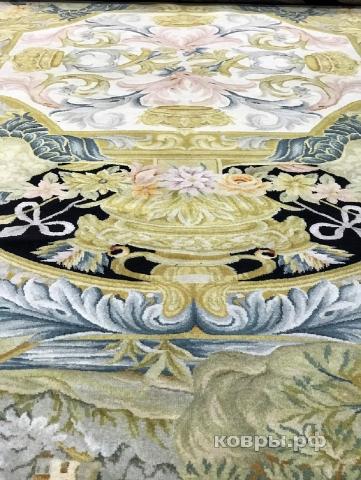 ковер ручной работы Китайский ковер ручной работы из шелка и шерсти Savonnery (Савоннери) 5.8x3.75 — фото 5