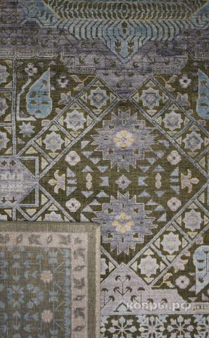 ковер ручной работы Индийский ковер ручной работы из шелка и шерсти 5.48x3.56 — фото 4