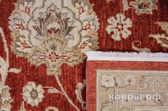 ковер ручной работы Шерстяной Афганский ковер ручной работы Сhoubi Ziegler (Чуби зиглер) 3.44x2.51 — фото 5