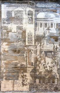 Индийский ковер ручной работы из шелка и шерсти 3x1.98