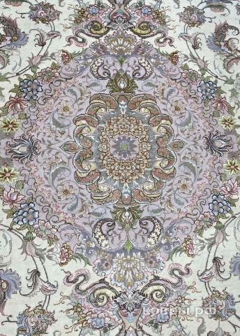 ковер ручной работы Иранский ковер ручной работы из шелка и шерсти Tabriz (Табриз) 3.48x2.52 — фото 5