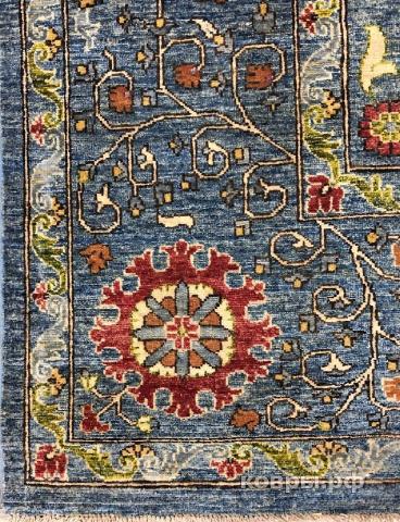 ковер ручной работы Шелковый Афганский ковер ручной работы Susane (Сюзане) 4.21x3.04 — фото 3