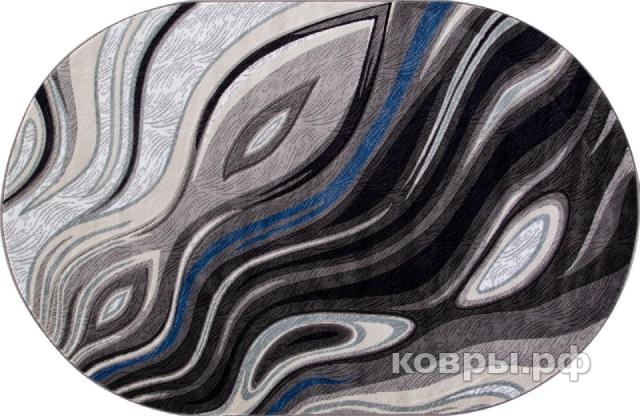 ковер Merinos Mega Carving 1385 gray овал