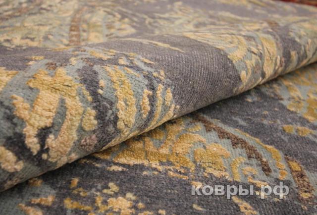 ковер ручной работы Индийский ковер ручной работы из шелка и шерсти 3.02x2.43 — фото 2