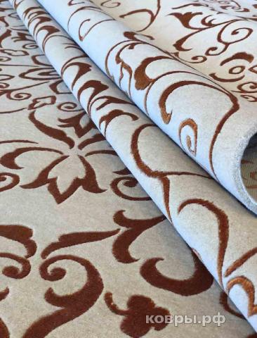 ковер ручной работы Китайский ковер ручной работы из шелка и шерсти 3.66x2.74 — фото 2