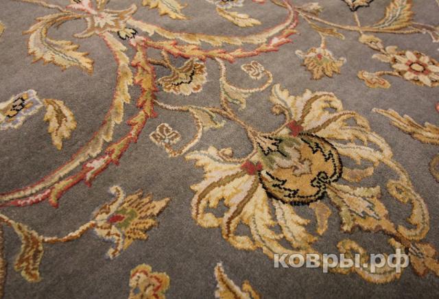 ковер ручной работы Индийский ковер ручной работы из шелка и шерсти Aurora (Аврора) 3.63x2.77 — фото 2