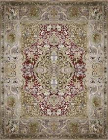 Индийский ковер ручной работы из шелка и шерсти 3.12x2.46