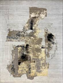 Индийский ковер ручной работы из шелка и шерсти 3.67x2.75