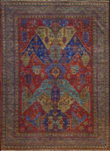 Шелковый Афганский ковер ручной работы Horasan (Хорасан) 4.22x3.1