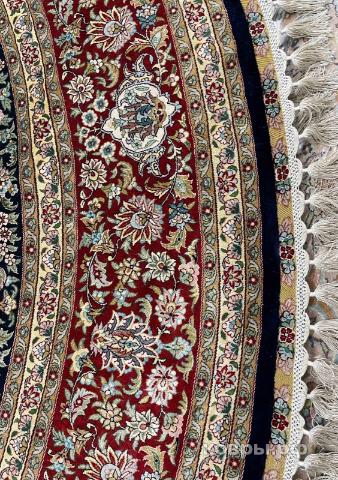 ковер ручной работы Шелковый Китайский ковер ручной работы Hereke (Хереке)  2.5x2.5 — фото 7