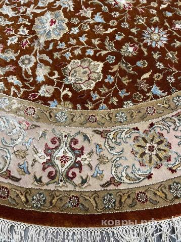 ковер ручной работы Индийский ковер ручной работы из шелка и шерсти Agra (Агра) 1.82x1.82 — фото 3