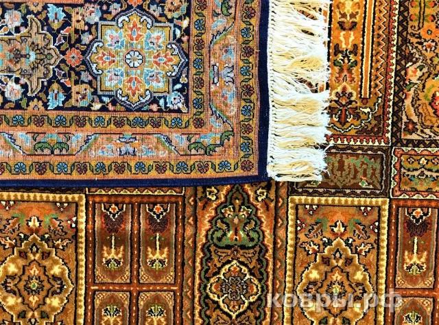 ковер ручной работы Шелковый Индийский ковер ручной работы Kashmir (Кашмир Хешти ) 3.07x2.18 — фото 5