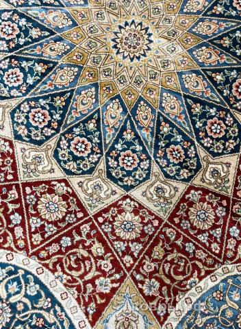 ковер ручной работы Шелковый Китайский ковер ручной работы 1.93x1.93 — фото 3