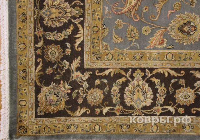 ковер ручной работы Индийский ковер ручной работы из шелка и шерсти Aurora (Аврора) 3.63x2.77 — фото 3