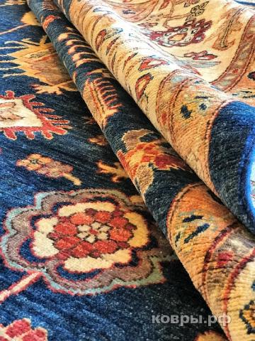 ковер ручной работы Шелковый Афганский ковер ручной работы Kazakh (Казах) 4.07x3.07 — фото 4