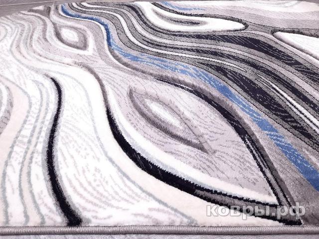 ковер Merinos Mega Carving 1385 gray овал — фото 3