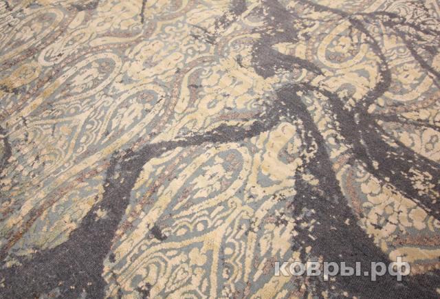 ковер ручной работы Индийский ковер ручной работы из шелка и шерсти 3.02x2.43 — фото 4