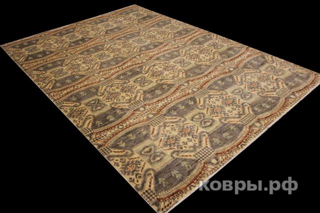 ковер ручной работы Шелковый Афганский ковер ручной работы Ikat (Икат) 2.41x1.74 — фото 2