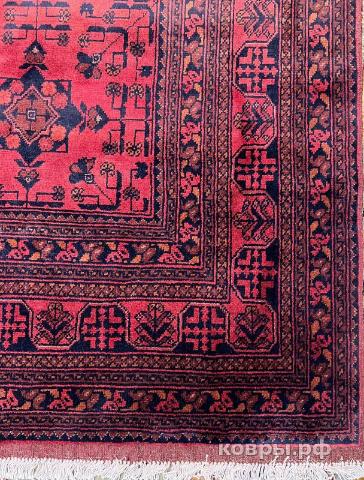 ковер ручной работы Афганский ковер ручной работы из шелка и шерсти Beljik (Белджик) 3.53x2.58 — фото 3