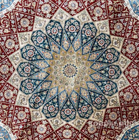 ковер ручной работы Шелковый Китайский ковер ручной работы 1.93x1.93 — фото 4