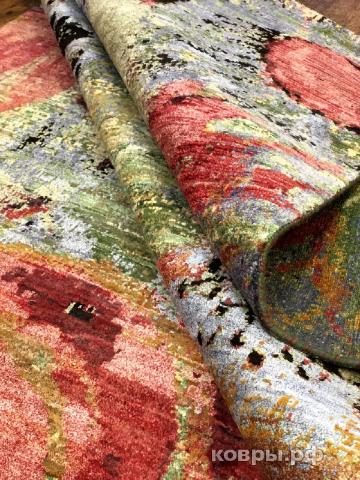 ковер ручной работы Индийский ковер ручной работы из шелка и шерсти 2.79x1.84 — фото 4