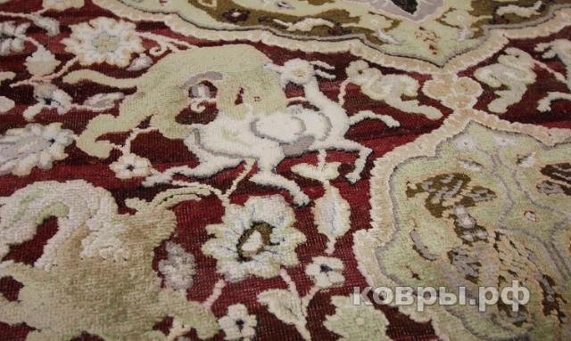 ковер ручной работы Индийский ковер ручной работы из шелка и шерсти 3.12x2.46 — фото 3