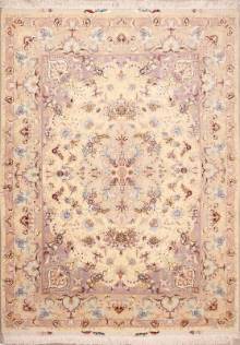 Иранский ковер ручной работы из шелка и шерсти Tabriz (Табриз Хотиби)  2.1x1.57