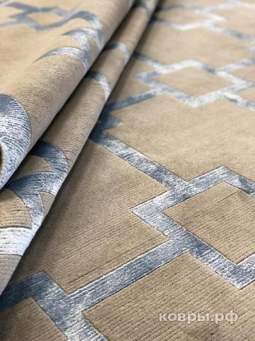 ковер ручной работы Индийский ковер ручной работы из шелка и шерсти 3.81x2.68 — фото 2