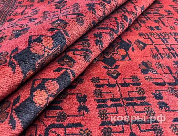 ковер ручной работы Афганский ковер ручной работы из шелка и шерсти Beljik (Белджик) 3.53x2.58 — фото 4