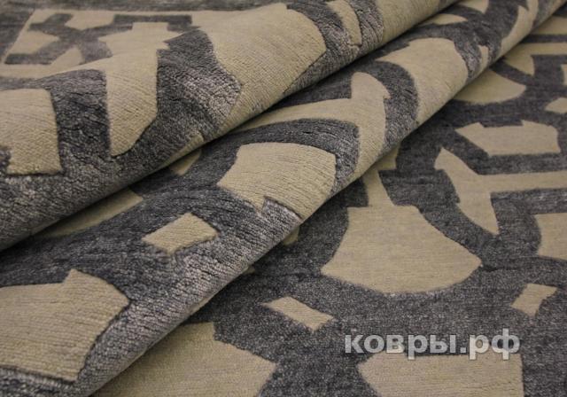 ковер ручной работы Индийский ковер ручной работы из шелка и шерсти 3.96x3 — фото 6