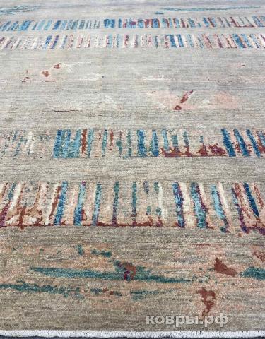 ковер ручной работы Шелковый Афганский ковер ручной работы 3.78x2.75 — фото 2