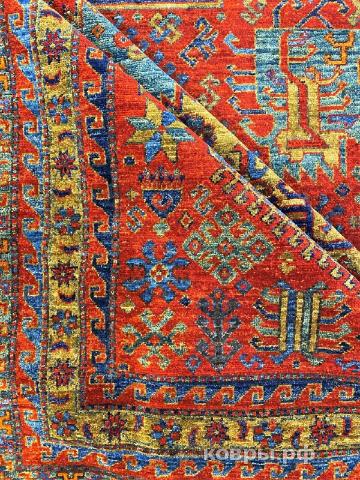 ковер ручной работы Шелковый Афганский ковер ручной работы Horasan (Хорасан) 4.22x3.1 — фото 4