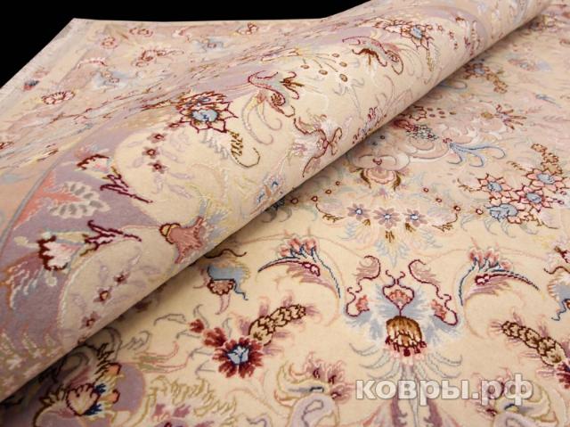 ковер ручной работы Иранский ковер ручной работы из шелка и шерсти Tabriz (Табриз Хотиби)  2.1x1.57 — фото 2