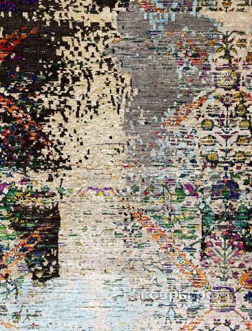 ковер ручной работы Индийский ковер ручной работы из шелка и шерсти 2.96x2.48 — фото 3