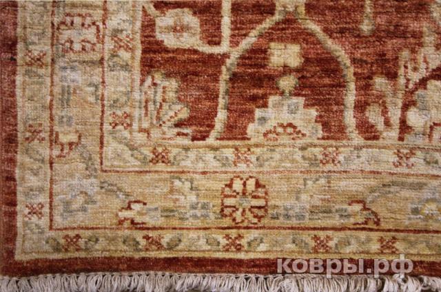 ковер ручной работы Афганский ковер ручной работы из шелка и шерсти Сhoubi Ziegler (Чуби зиглер)  3.5x0.91 — фото 3