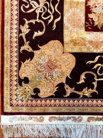 ковер ручной работы Шелковый Китайский ковер ручной работы 3.14x2.47 — фото 3