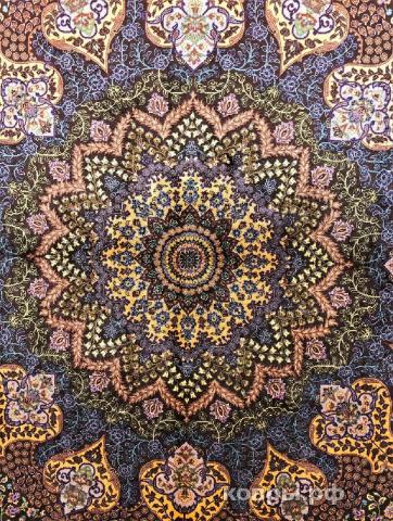 ковер ручной работы Шелковый Иранский ковер ручной работы Qum (Кум Ахмеди) 3.05x2.54 — фото 3