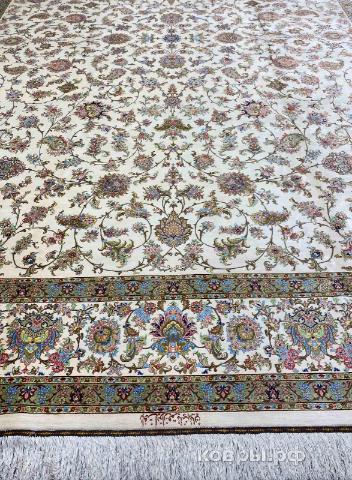 ковер ручной работы Шелковый Иранский ковер ручной работы Qum (Кум) 4.02x2.95 — фото 4