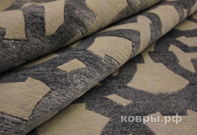 ковер ручной работы Индийский ковер ручной работы из шелка и шерсти 3.96x3 — фото 7