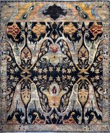 Шерстяной Индийский ковер ручной работы 3.78x4.3