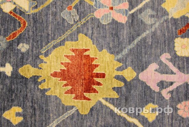 ковер ручной работы Шелковый Афганский ковер ручной работы Oushak (Ушак) 3.7x2.81 — фото 3