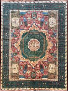 Шелковый Афганский ковер ручной работы Mamluk (Мамлук) 3.67x2.78