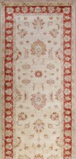 Шелковый Афганский ковер ручной работы Сhoubi (Чуби) 3.4x0.79