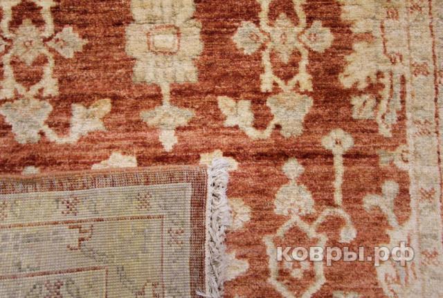 ковер ручной работы Афганский ковер ручной работы из шелка и шерсти Сhoubi Ziegler (Чуби зиглер)  3.5x0.91 — фото 4