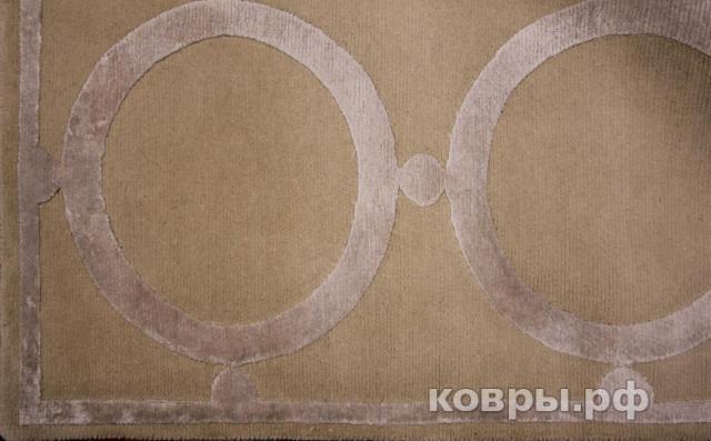 ковер ручной работы Индийский ковер ручной работы из шелка и шерсти 3.52x2.72 — фото 4