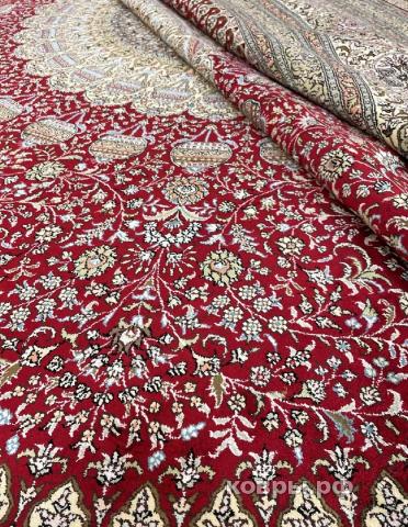 ковер ручной работы Шелковый Китайский ковер ручной работы Hereke (Хереке) 4x4 — фото 3