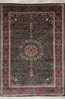 Шелковый Индийский ковер ручной работы Kashmir (Кашмир) 1.17x1.84