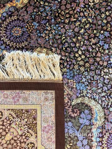 ковер ручной работы Шелковый Иранский ковер ручной работы Qum (Кум Ахмеди) 3.05x2.54 — фото 5