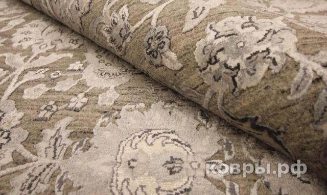 ковер ручной работы Индийский ковер ручной работы из шелка и шерсти 3.04x2.38 — фото 7